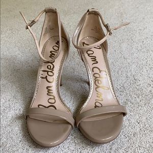 Sam Edelman nude strappy pumps